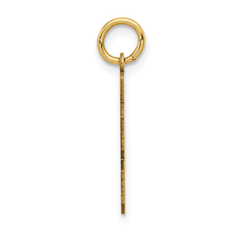 14K Yellow Gold Small Satin Number 3 Top