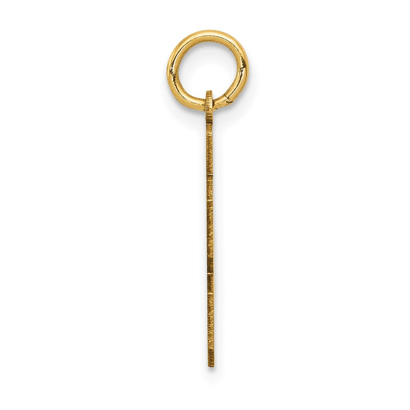 14K Yellow Gold Small Satin Number 3 Top