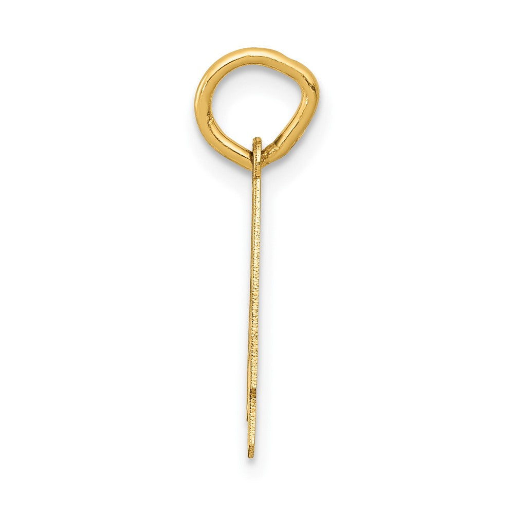 14k Yellow Gold 14k Small Satin Number 4 Charm