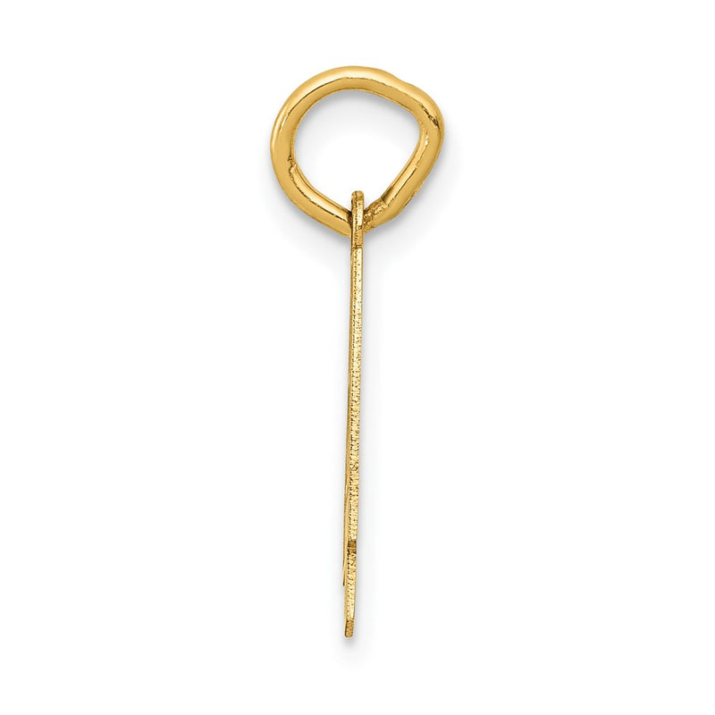 14k Yellow Gold 14k Small Satin Number 4 Charm