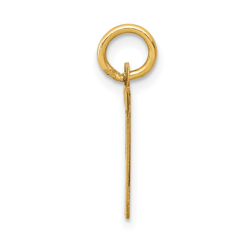 14k Yellow Gold 14k Small Satin Number 7 Charm