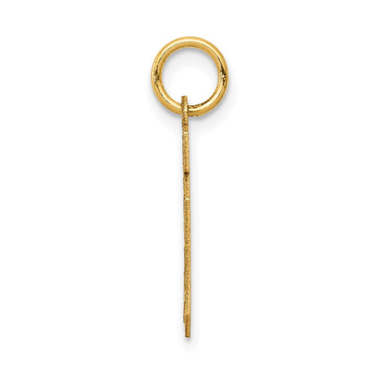 14k Yellow Gold 14k Small Satin Number 10 Charm