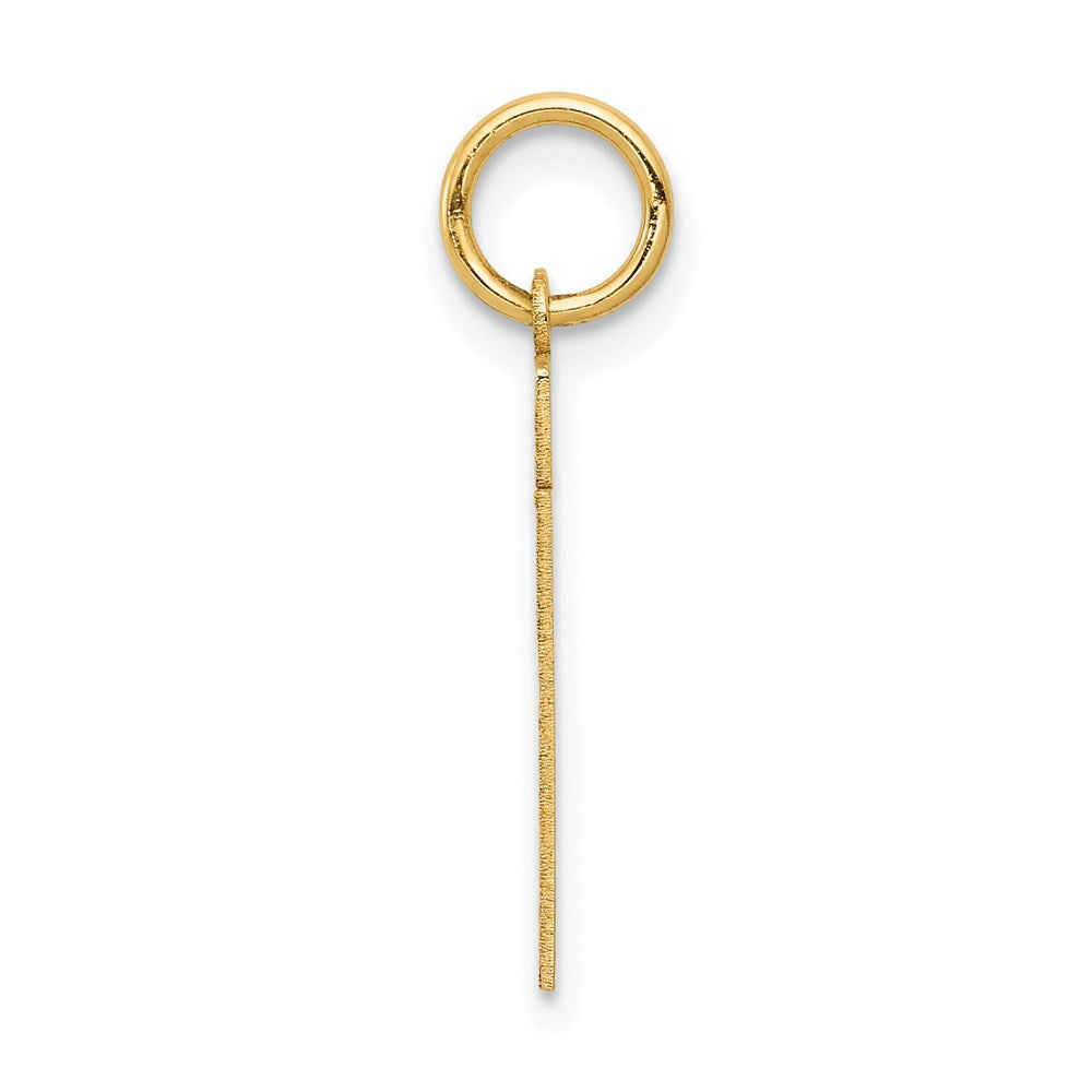 14k Yellow Gold 14k Small Satin Number 21 Charm