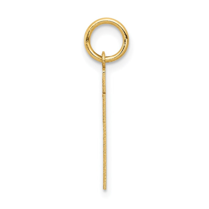 14k Yellow Gold 14k Small Satin Number 21 Charm