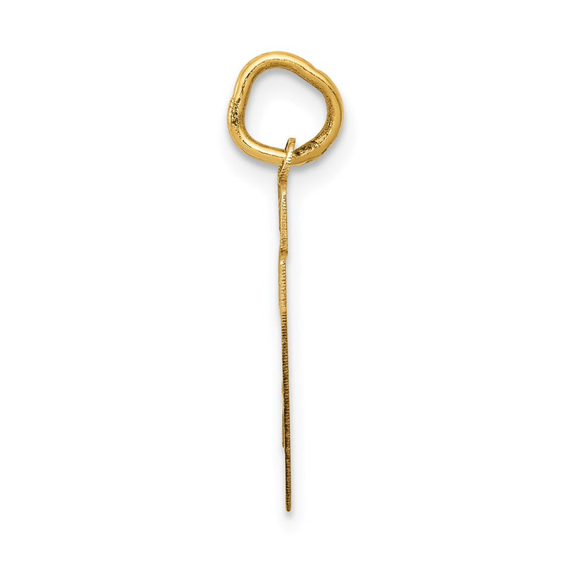 14k Yellow Gold 14k Small Satin Number 27 Charm