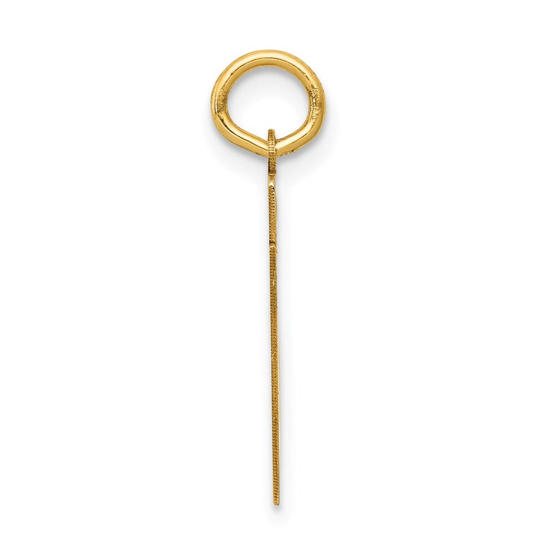 14K Yellow Gold Small Satin Number 31 Charm
