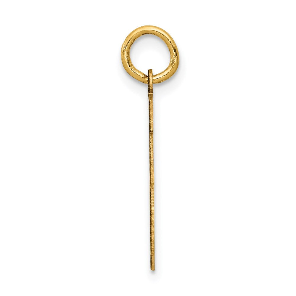 14K Yellow Gold Small Satin Number 46 Charm