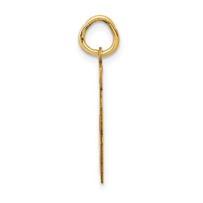14K Yellow Gold Small Satin Number 48 Charm