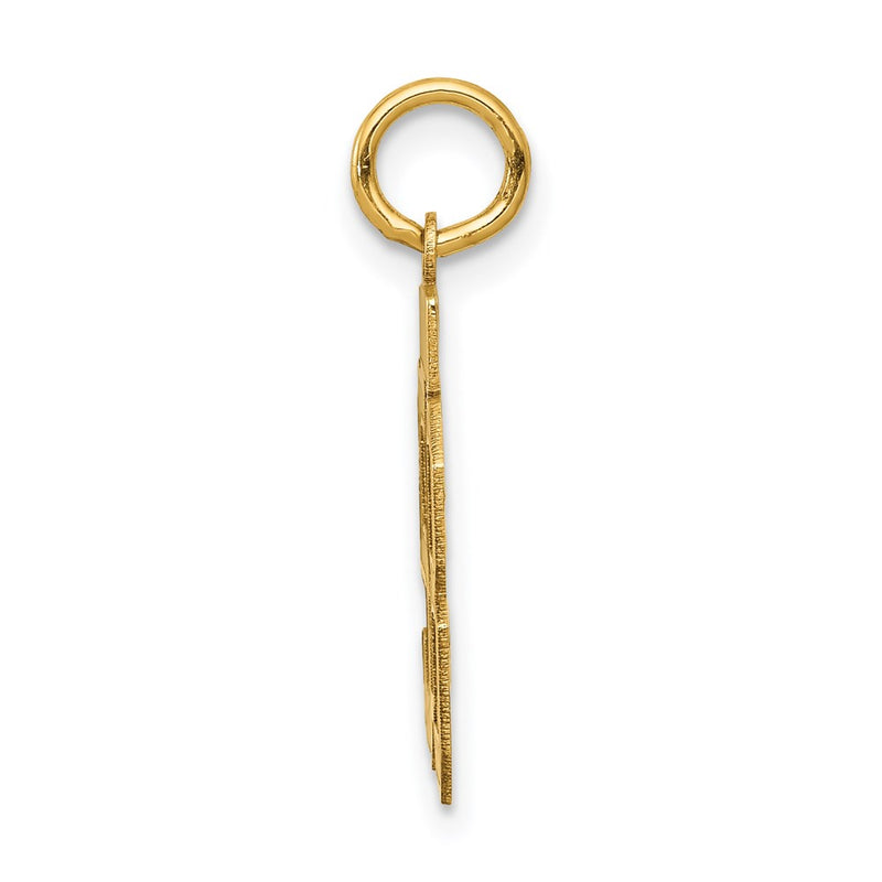 14k Yellow Gold 14k Small Satin Number 58 Charm