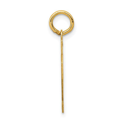14K Yellow Gold Small Satin Number 62 Charm