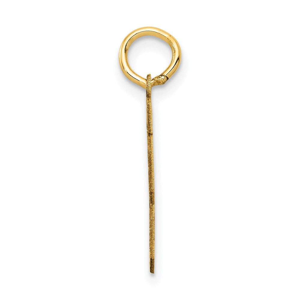 14K Yellow Gold Small Satin Number 63 Charm