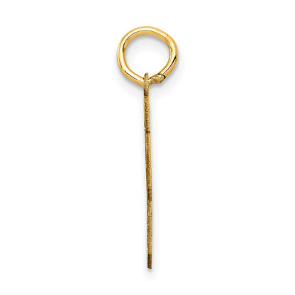 14K Yellow Gold Small Satin Number 63 Charm