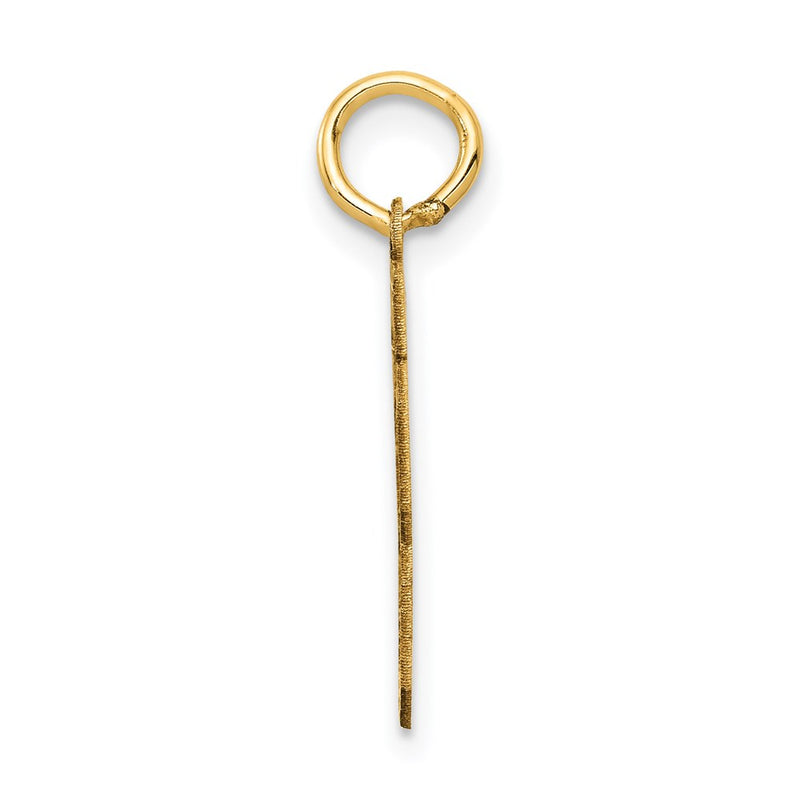 14K Yellow Gold Small Satin Number 63 Charm