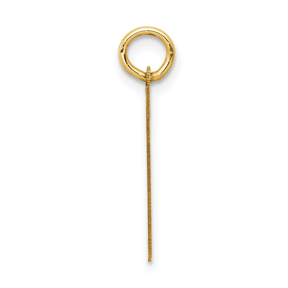14K Yellow Gold Small Satin Number 67 Charm