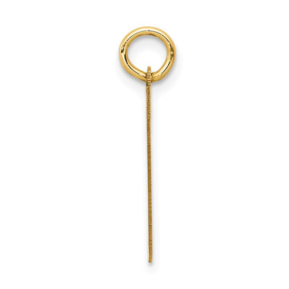 14K Yellow Gold Small Satin Number 67 Charm