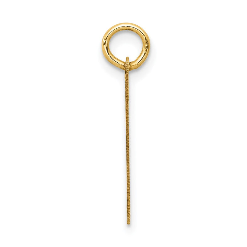 14K Yellow Gold Small Satin Number 67 Charm