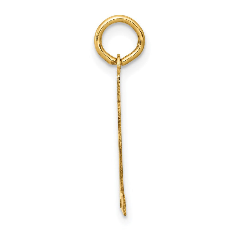 14k Yellow Gold 14k Small Satin Number 72 Charm