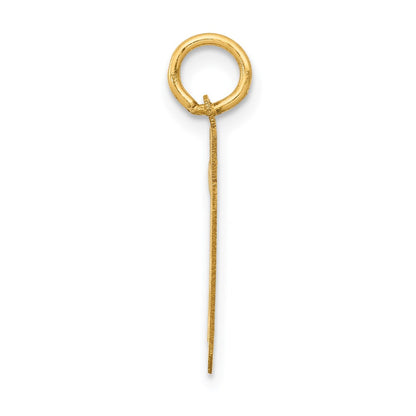 14K Yellow Gold Small Satin Number 79 Charm