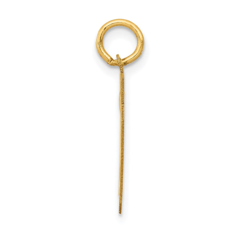 14K Yellow Gold Small Satin Number 79 Charm