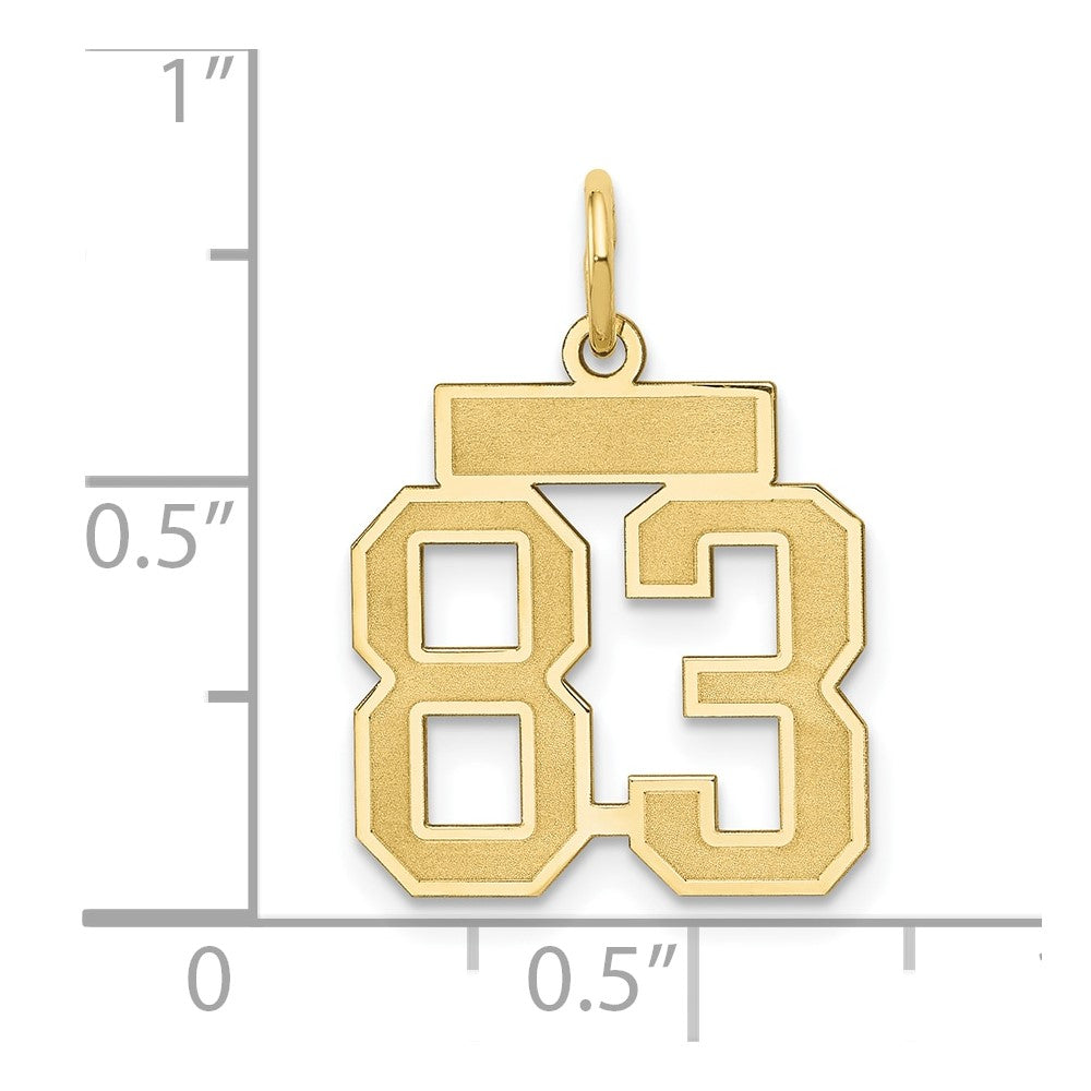14k Yellow Gold 14k Small Satin Number 83 Charm