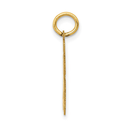 14K Yellow Gold Small Satin Number 86 Charm