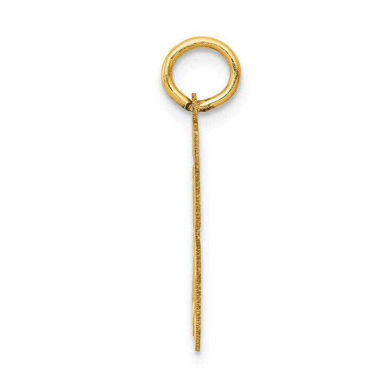 14K Yellow Gold Small Satin Number 86 Charm