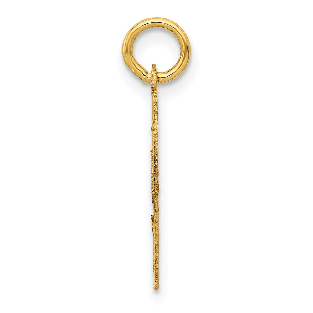 14K Yellow Gold Small Satin Number 87 Charm