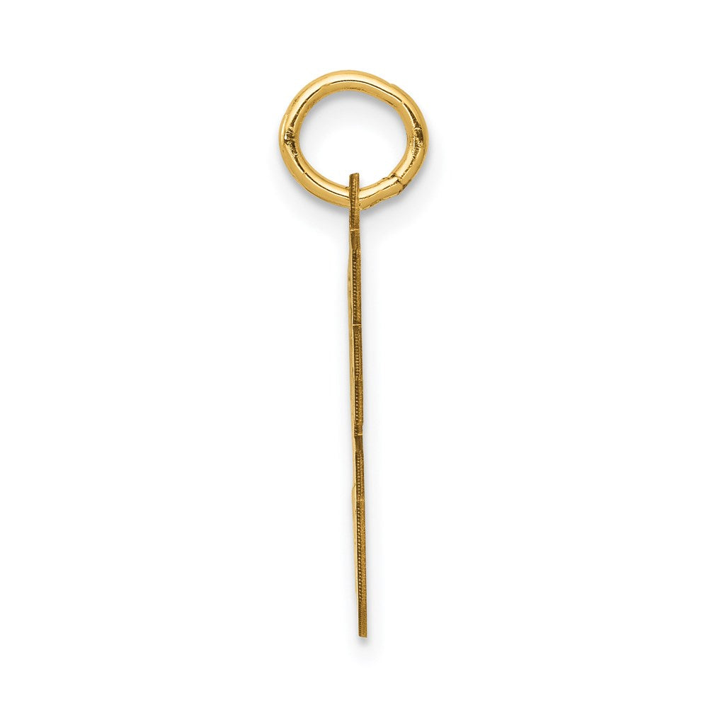 14K Yellow Gold Small Satin Number 96 Charm