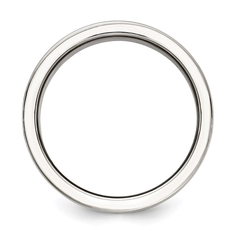 Stainless Steel Univ Of Georgia Logo Band Ring