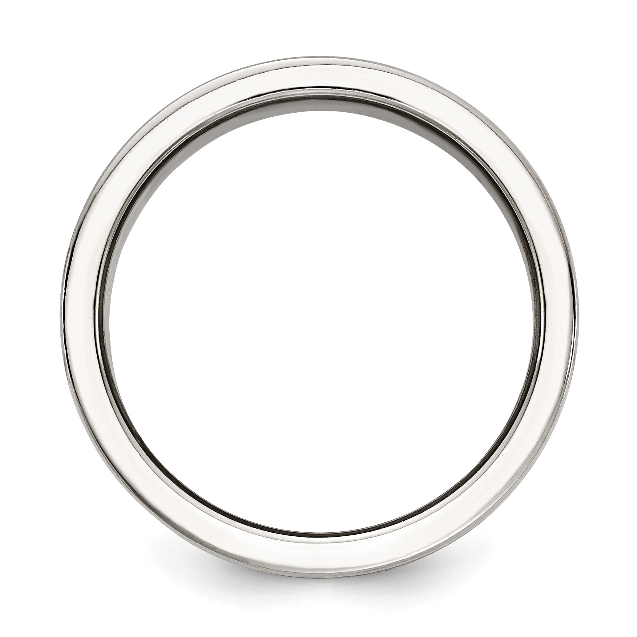Stainless Steel Univ Of Nebraska Logo Band Ring Size 7 (Size 7 Only)