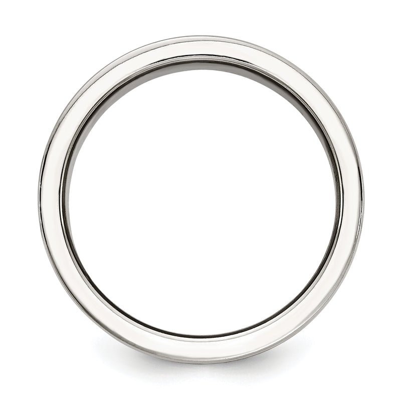 Stainless Steel Univ Of Nebraska Logo Band Ring Size 7 (Size 7 Only)