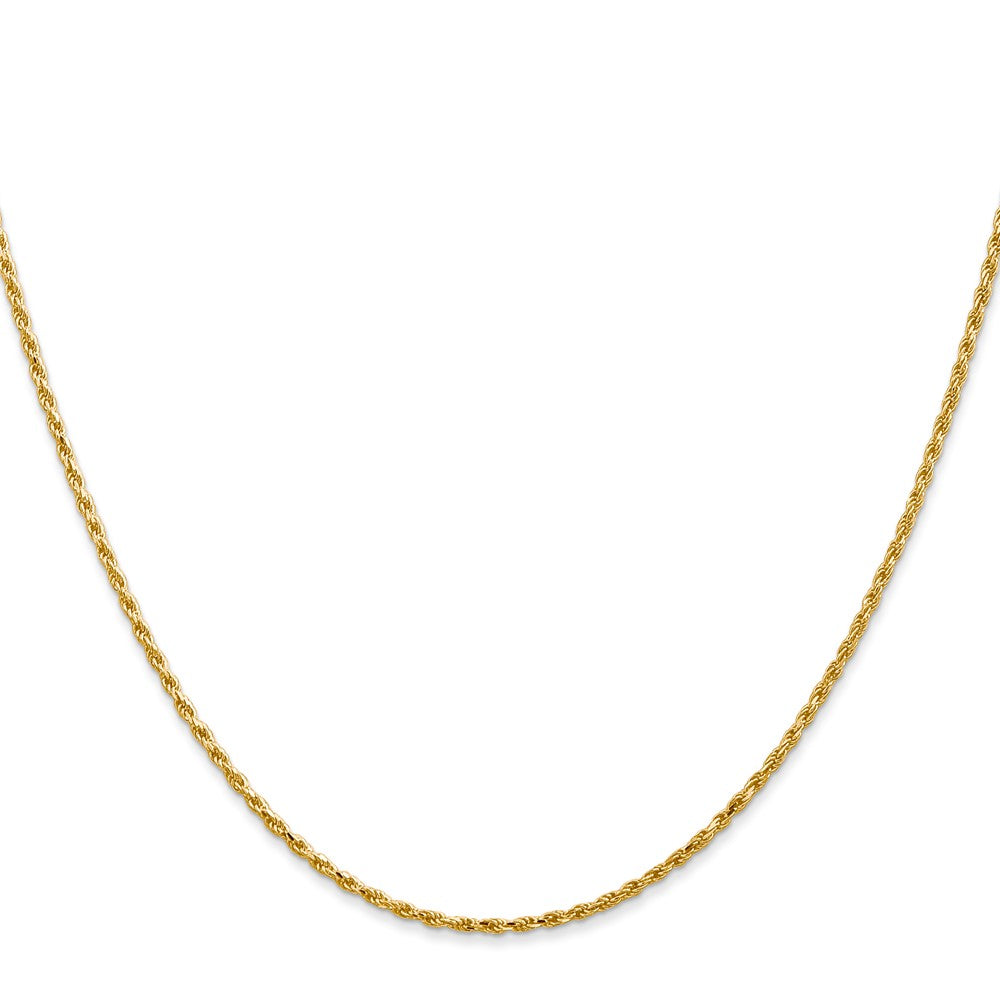 14k Yellow Gold 1.3mm Solid D/C Machine-Made Chain Children's Necklace
