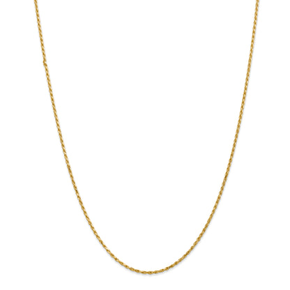 14k Yellow Gold 14 inch 1.75mm Diamond-cut Rope with Lobster Clasp Chain