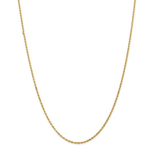 14k Yellow Gold 14 inch 1.75mm Diamond-cut Rope with Lobster Clasp Chain