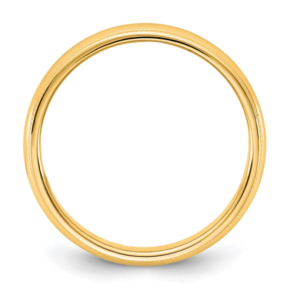 14K Yellow Gold 4.5mm Milgrain Half Round Band
