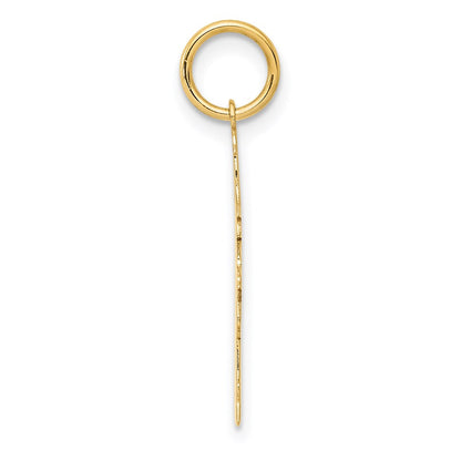 14K Yellow Gold Plain Polished Small Girl Charm