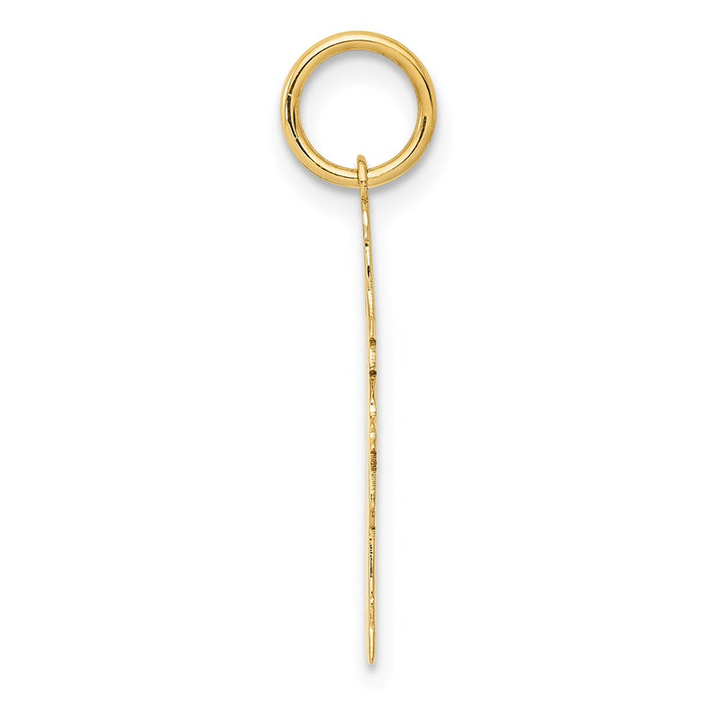 14K Yellow Gold Plain Polished Small Girl Charm