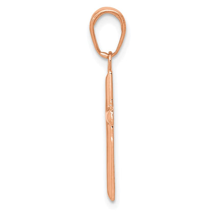 14K Rose Gold Small Cross Pendant