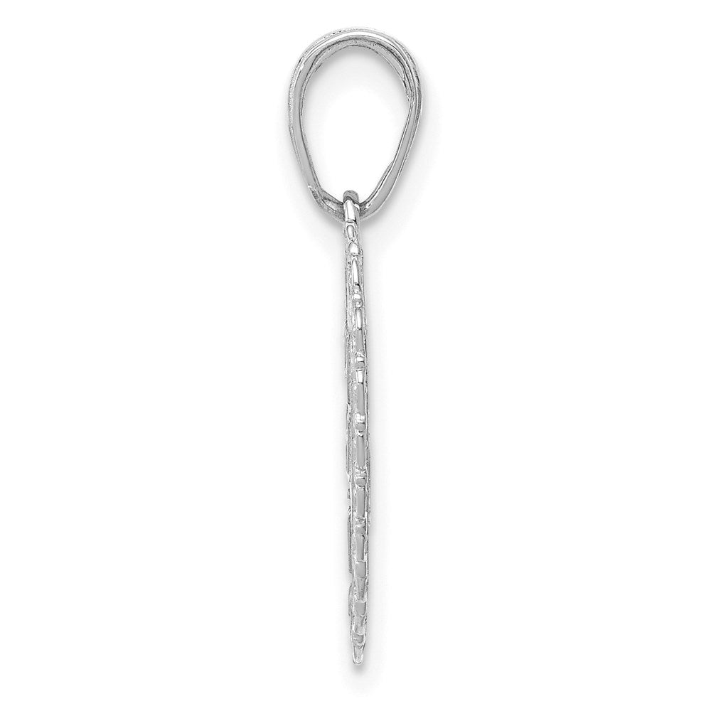 14K White Gold Reversible For My Daughter Heart Pendant