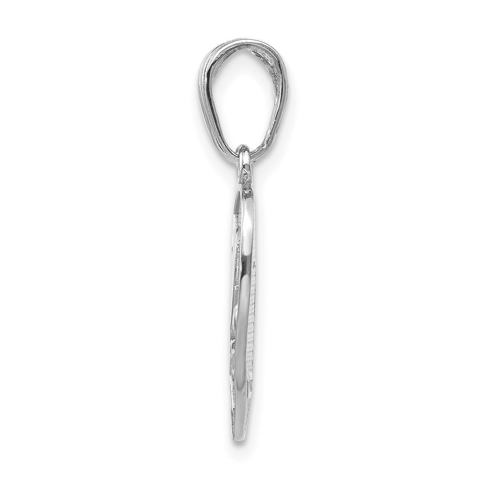 14K White Gold I Love You Break Apart Heart Charm