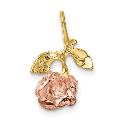 14K Yellow & Rhodium W/White And Rose Chain Slide
