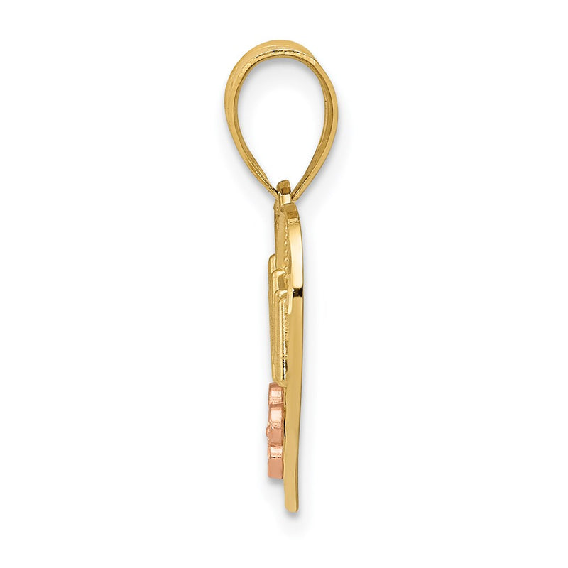 14K Two-Tone Nana Heart Pendant