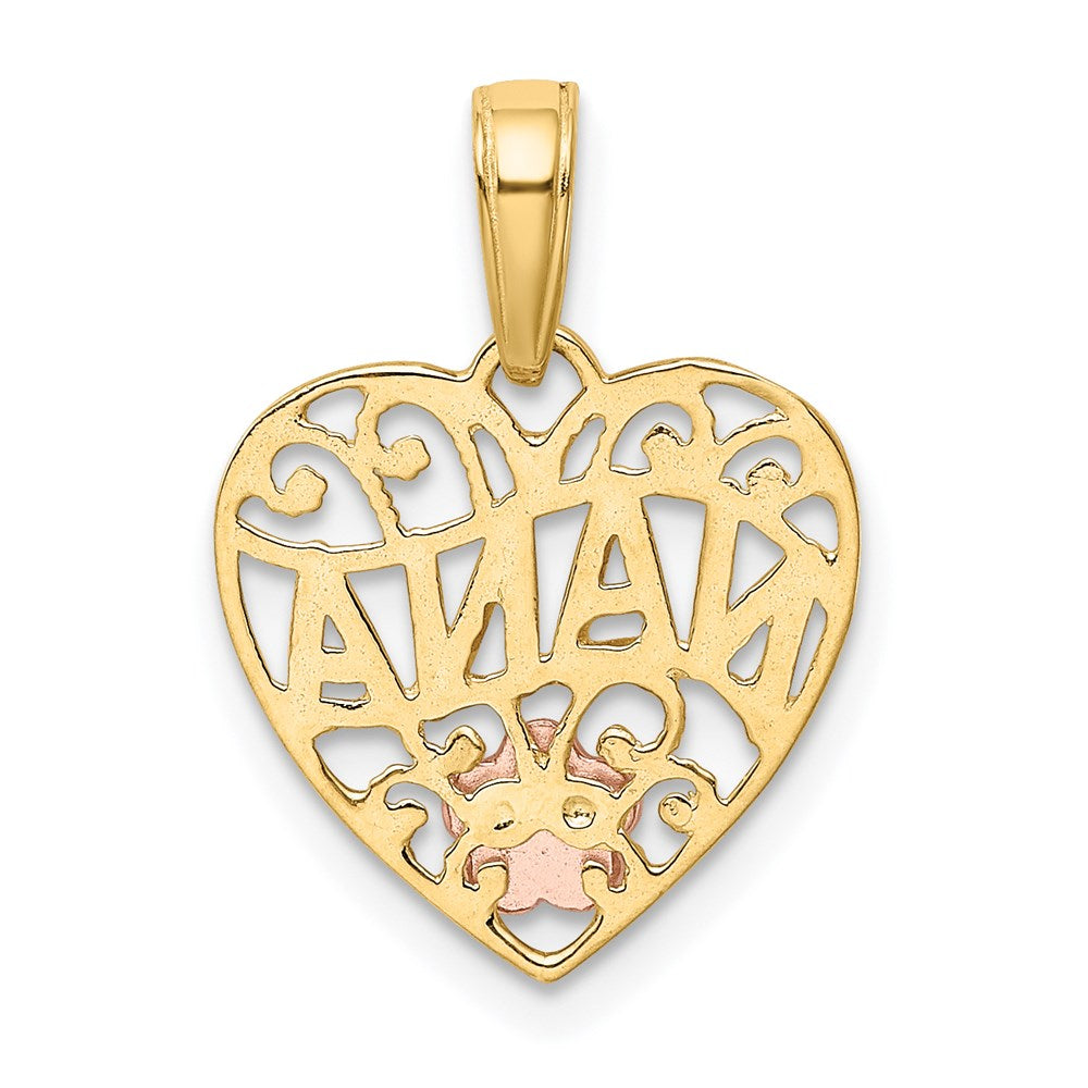 14K Two-Tone Nana Heart Pendant