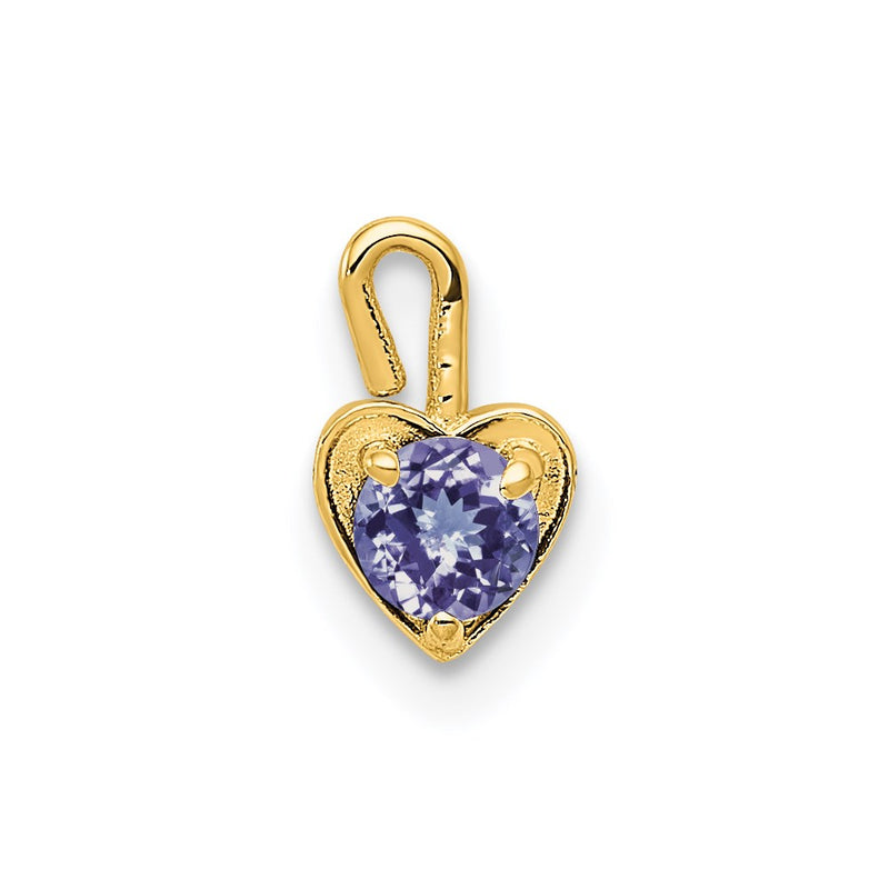 14K Yellow Gold 14Ky June Synthetic Birthstone Heart Charm