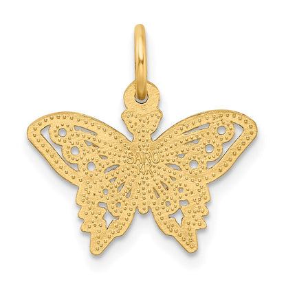 14K Yellow Gold Butterfly Charm