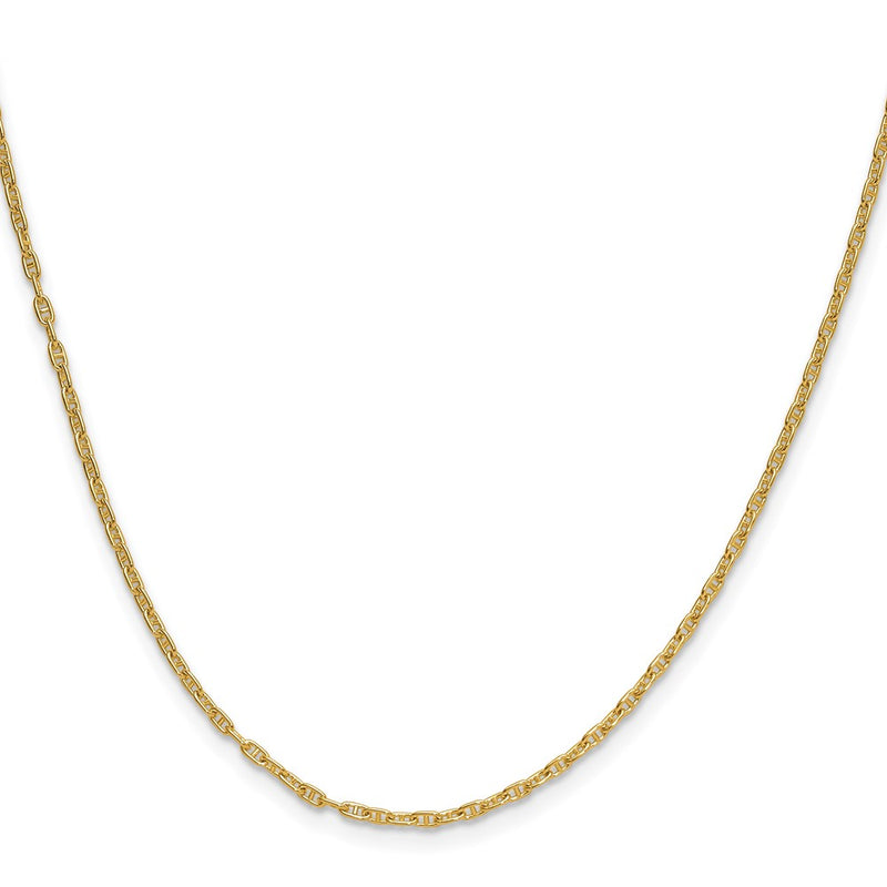 14K Yellow Gold 1.8mm Mariners Link Chain Necklace