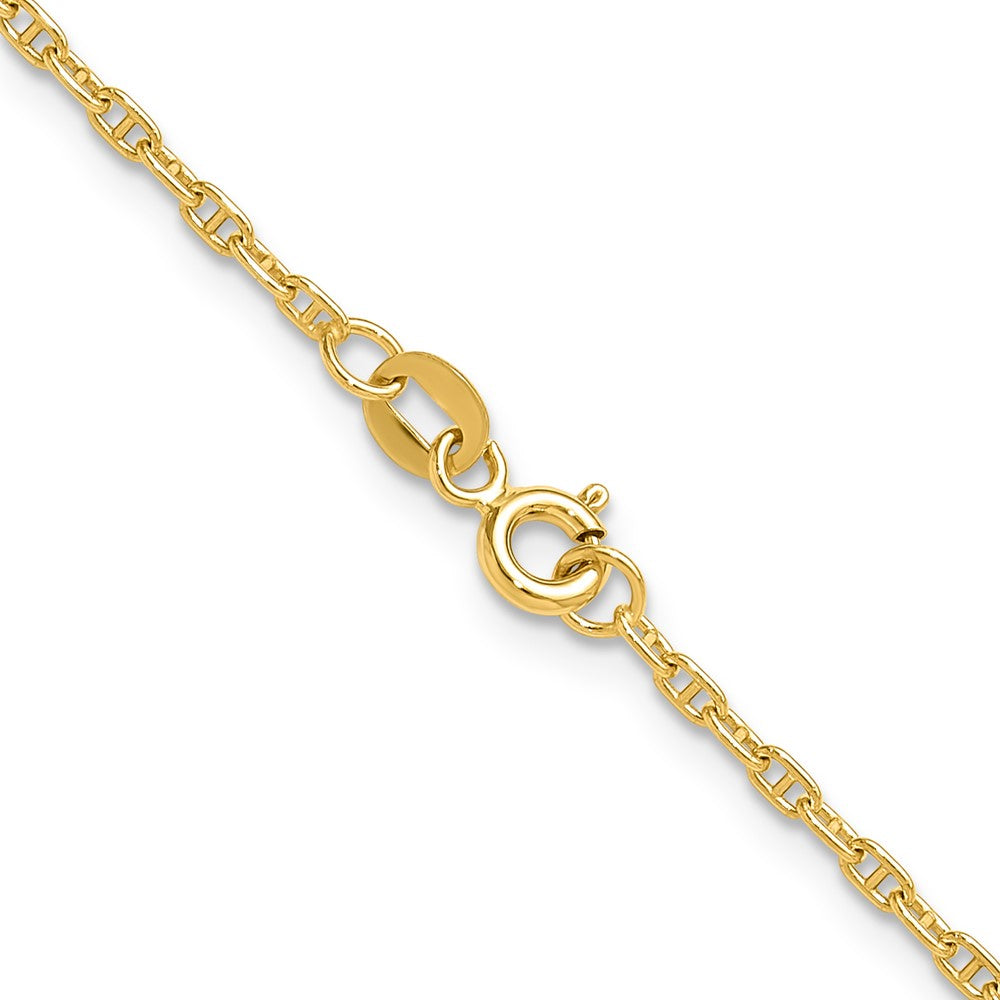 14K Yellow Gold 1.8mm Mariners Link Chain Necklace