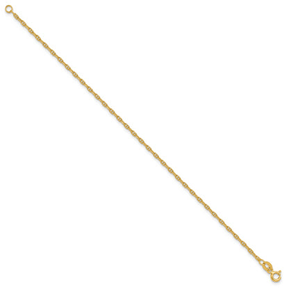9.00 Inch 14K 1.8mm Mariners Link Chain Anklet