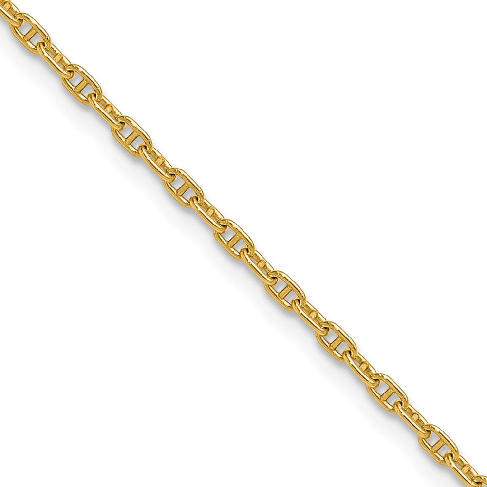 14K Yellow Gold 1.8mm Mariners Link Chain Necklace