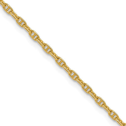 14K Yellow Gold 1.8mm Mariners Link Chain Necklace